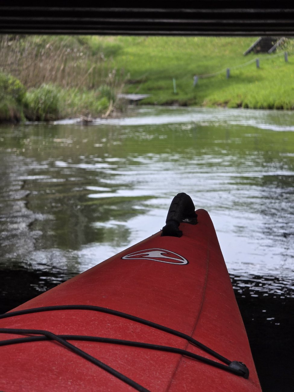 A red kayak